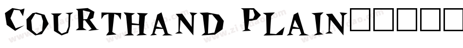 Courthand Plain字体转换